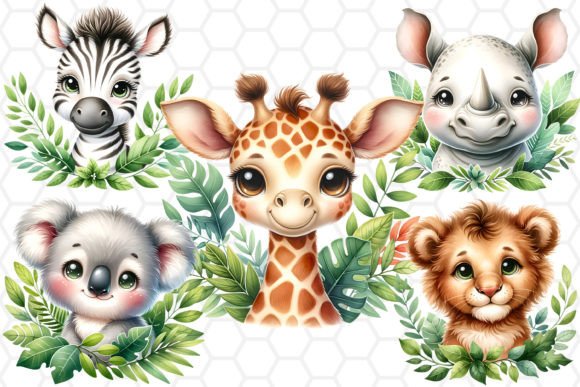 Download Cute Jungle Animal Cliparts PNG - Jungle animal Collection