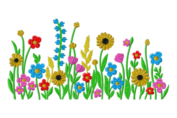 Download Wildflower Embroidery Design - Wildflower embroidery Collection