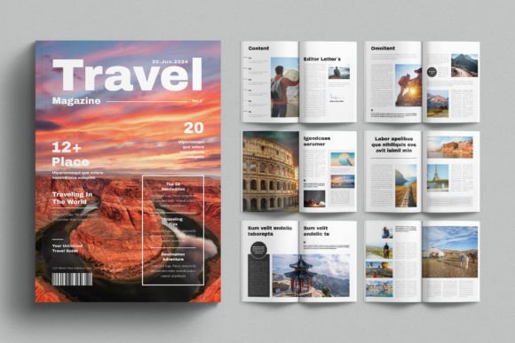 Download Travel Magazine Template Design Layout - Travel Collection